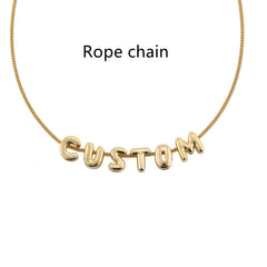 DIY Personalized Stainless Steel English Letter Necklace - 7