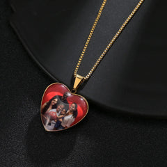 DIY Stainless Steel Love Photo Necklace - 7
