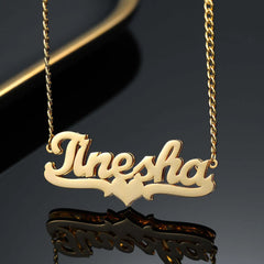 Double Layered English Name Necklace Pendant - 7