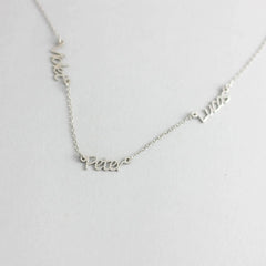 European And American Jewelry Personalized Name Necklace - Silver / four name - Name Necklace