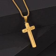 Fashion And Personalized DIY Titanium Steel Jewelry Cross Name Necklace - 7