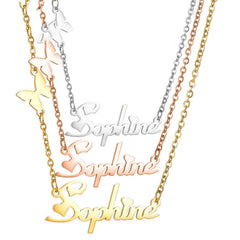 Fashion And Popular Personality DIY Stainless Steel Number And English Letter Name Pendant Custom Necklace For Women - 7