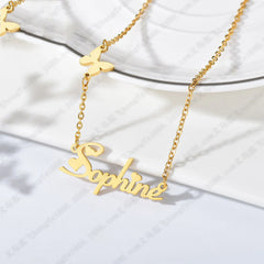 Fashion And Popular Personality DIY Stainless Steel Number And English Letter Name Pendant Custom Necklace For Women - 7