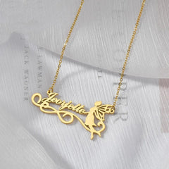 Fashion Custom Letter Name Necklace - Gold - 7