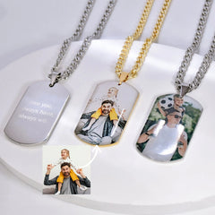 Fashion Photo Military Brand Stainless Steel Necklace - 7