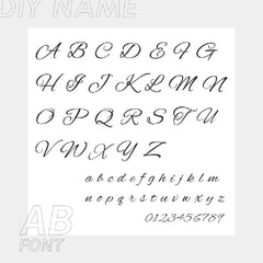 Fashionable Stainless Steel Name Necklace - AB font / Gold - 7