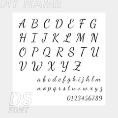 Fashionable Stainless Steel Name Necklace - DS font / Gold - 7