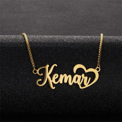 Fashionable Stainless Steel Simple English Name Clavicle Private Necklace - 7