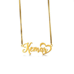 Fashionable Stainless Steel Simple English Name Clavicle Private Necklace - Gold - 7