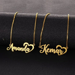 Fashionable Stainless Steel Simple English Name Clavicle Private Necklace - 7