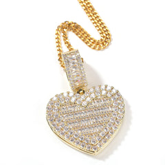 Flip Love DIY Personalized Photo Couple Pendant Necklace - 7