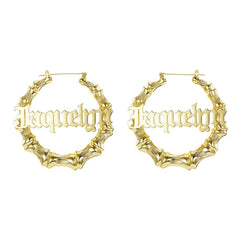 Customized name letter earrings - 7
