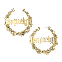 Customized name letter earrings - 7