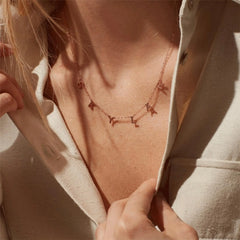 Stainless Steel Alphabet Name Necklace - 7