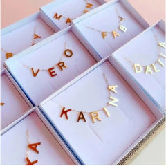Stainless Steel Alphabet Name Necklace - 7