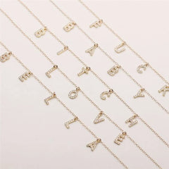 DIY Personalized Necklace With Zircon Letter Necklace - 7