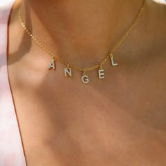 DIY Personalized Necklace With Zircon Letter Necklace - 7