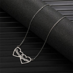 Heart To Heart Necklace Name Pendant - Silver - 7