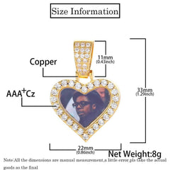 Hip Hop Mini Trumpet Love Photo Pendant Necklace - 7