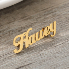 Hot Selling In Europe And America Personalized Stainless Steel Name Brooch Badge Customized Name Customized Brooch - 7