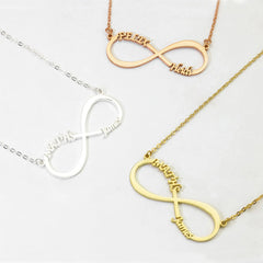 Infinite Alphabet Name Necklace Sterling Silver - 7