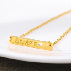 Love Hollow Square Brand Name Custom Necklace - 7