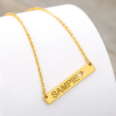 Love Hollow Square Brand Name Custom Necklace - 7
