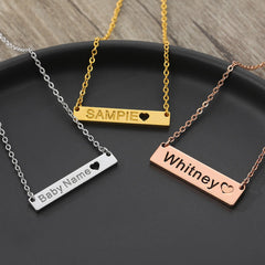 Love Hollow Square Brand Name Custom Necklace - 7
