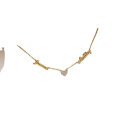 Love Multi Name Necklace Fashionable Niche - Gold / 1name - 7