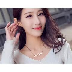 Love Name Earrings English Alphabet Ladies Peach Heart Earrings - 7