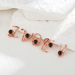 Men’s And Women’s Fashion Personalised Alphabet Projection Necklace - 7