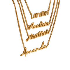 Minimally Gold Plated Collarbone Chain Custom Name Necklace - 7