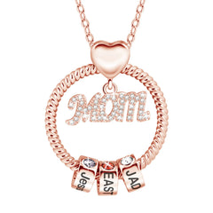 Mothers Day Gift,custom Name Necklaces 12 Color Birthday Stone Necklace Femme - Rose gold - Necklace