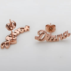 Name Earrings With Engraved Characters Are Versatile And Minimalist - 7