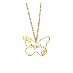 Name Necklace Customized Titanium Steel Eight-character Letter Ladies Pendant - 7