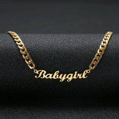 Name necklace ladies Hip hop necklace - Necklace