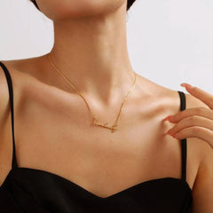 Name Necklace Titanium Steel Gift Does Not Fade - Gold - 7