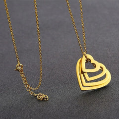 Name Peach Heart Necklace