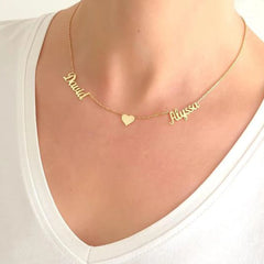 Name Private Custom Necklace Female Gold Plated - 7