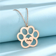 Name Steel Gold Necklace - 7