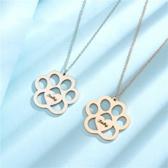 Name Steel Gold Necklace - 7