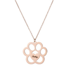 Name Steel Gold Necklace - Gold - 7