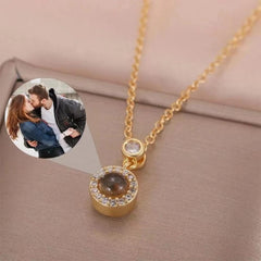 Nano Micro-engraved Text Color Picture Photo Custom 100 Languages Projection Necklace - 7