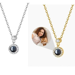 Nano Micro-engraved Text Color Picture Photo Custom 100 Languages Projection Necklace - 7