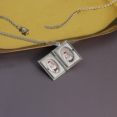 Necklace Color Printing Pendant Couple Book Photo Box Pendant - 7