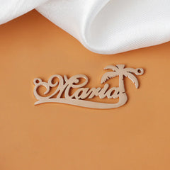 New Creative Diy Island Holiday Coconut Tree Name Necklace Female - 7