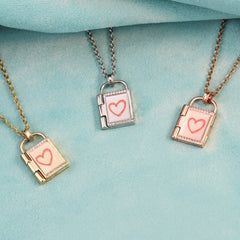 New Creative Diy Lettering Color Printing Photo Frame Padlock Necklace - 7