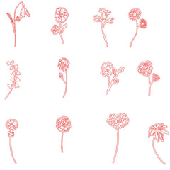 New Flower Name Letter Necklace Stainless Steel Pendant - Necklace