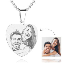 Pattern Photo Carving Personality DIY Titanium Steel Necklace - 7