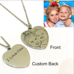 Pattern Photo Carving Personality DIY Titanium Steel Necklace - 7